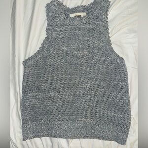 Buck Mason Blue Knit Sleeveless Sweater